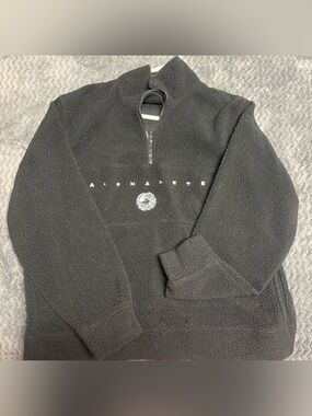 Alphalete Black Half-Zip Sherpa Pullover